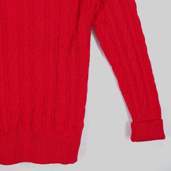 Chunky Cable Knit Sweater Women Petite Large VNeck Cozy Pullover Casual JCPenney - Picture 16 of 16